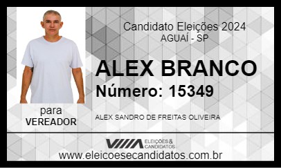 Candidato ALEX BRANCO 2024 - AGUAÍ - Eleições