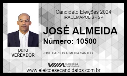 Candidato JOSÉ ALMEIDA 2024 - IRACEMÁPOLIS - Eleições