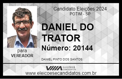 Candidato DANIEL DO TRATOR 2024 - POTIM - Eleições