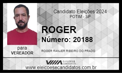 Candidato ROGER 2024 - POTIM - Eleições