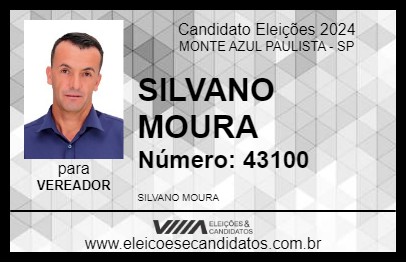 Candidato SILVANO MOURA 2024 - MONTE AZUL PAULISTA - Eleições