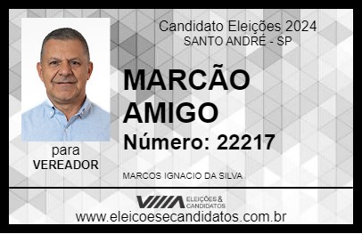 Candidato MARCÃO AMIGO 2024 - SANTO ANDRÉ - Eleições