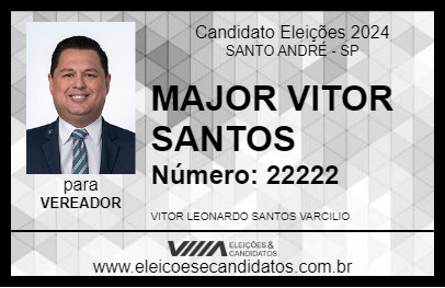 Candidato MAJOR VITOR SANTOS 2024 - SANTO ANDRÉ - Eleições