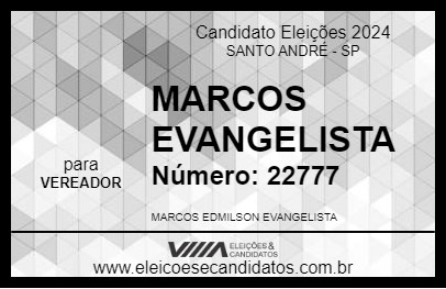 Candidato MARCOS EVANGELISTA 2024 - SANTO ANDRÉ - Eleições