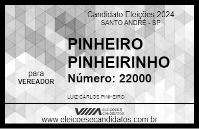 Candidato PINHEIRO PINHEIRINHO 2024 - SANTO ANDRÉ - Eleições