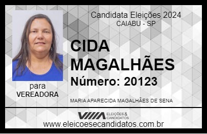 Candidato CIDA MAGALHÃES 2024 - CAIABU - Eleições