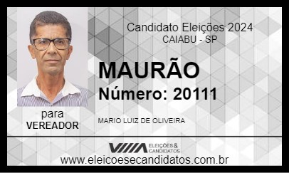 Candidato MAURÃO 2024 - CAIABU - Eleições