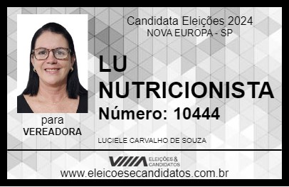 Candidato LU NUTRICIONISTA 2024 - NOVA EUROPA - Eleições