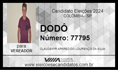 Candidato DODÔ 2024 - COLÔMBIA - Eleições