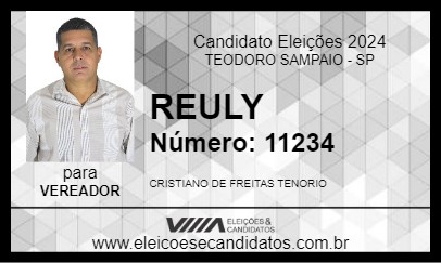 Candidato REULY 2024 - TEODORO SAMPAIO - Eleições