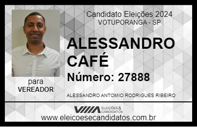 Candidato ALESSANDRO CAFÉ 2024 - VOTUPORANGA - Eleições