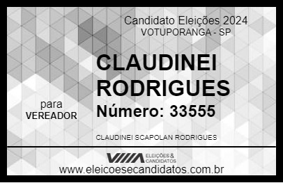 Candidato CLAUDINEI RODRIGUES 2024 - VOTUPORANGA - Eleições