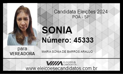 Candidato SONIA 2024 - POÁ - Eleições