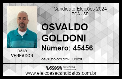 Candidato OSVALDO GOLDONI 2024 - POÁ - Eleições