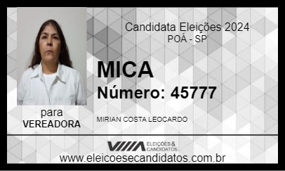 Candidato MICA 2024 - POÁ - Eleições