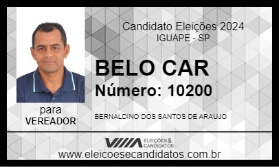 Candidato BELO CAR 2024 - IGUAPE - Eleições