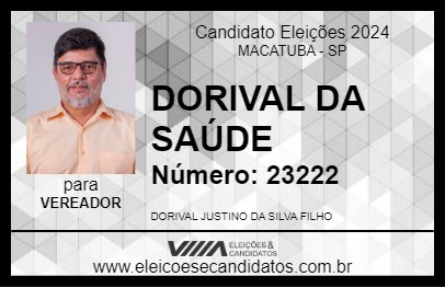 Candidato DORIVAL DA SAÚDE 2024 - MACATUBA - Eleições