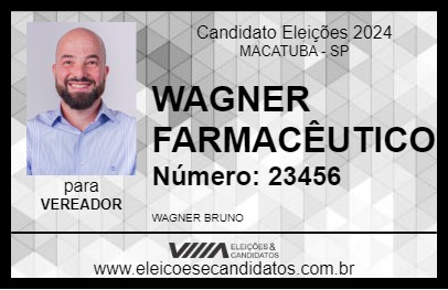 Candidato WAGNER FARMACÊUTICO 2024 - MACATUBA - Eleições