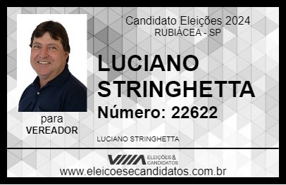 Candidato LUCIANO STRINGHETTA 2024 - RUBIÁCEA - Eleições