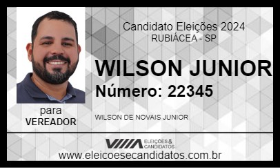 Candidato JUNIOR NOVAIS 2024 - RUBIÁCEA - Eleições