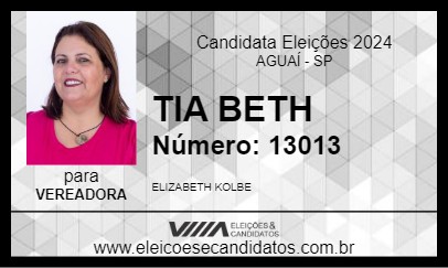 Candidato TIA BETH 2024 - AGUAÍ - Eleições