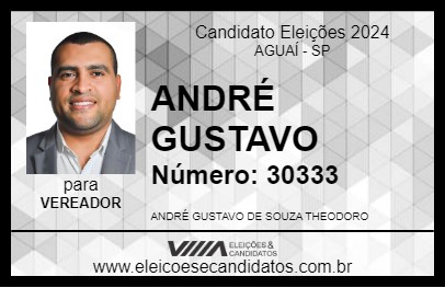 Candidato ANDRÉ GUSTAVO 2024 - AGUAÍ - Eleições