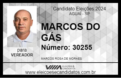 Candidato MARCOS DO GÁS 2024 - AGUAÍ - Eleições