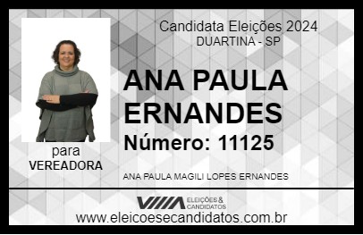 Candidato ANA PAULA ERNANDES 2024 - DUARTINA - Eleições