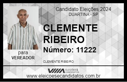 Candidato CLEMENTE RIBEIRO 2024 - DUARTINA - Eleições