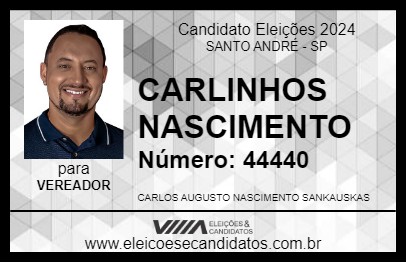 Candidato CARLINHOS NASCIMENTO 2024 - SANTO ANDRÉ - Eleições