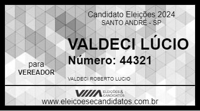 Candidato VALDECI LÚCIO 2024 - SANTO ANDRÉ - Eleições