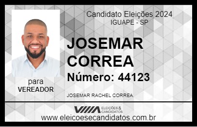 Candidato JOSEMAR CORREA 2024 - IGUAPE - Eleições