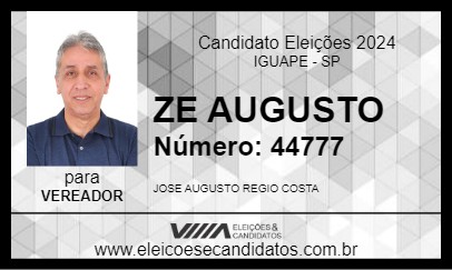 Candidato ZÉ AUGUSTO 2024 - IGUAPE - Eleições