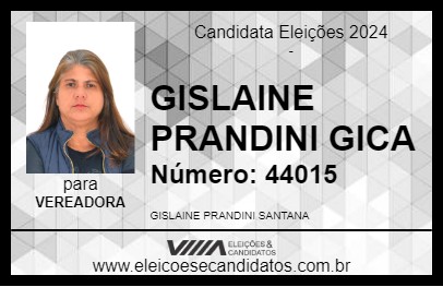 Candidato GISLAINE PRANDINI GICA 2024 - IGUAPE - Eleições