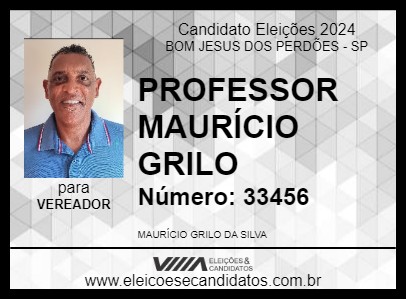 Candidato PROFESSOR MAURÍCIO GRILO 2024 - BOM JESUS DOS PERDÕES - Eleições