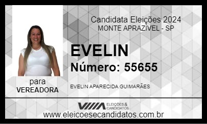 Candidato EVELIN 2024 - MONTE APRAZÍVEL - Eleições