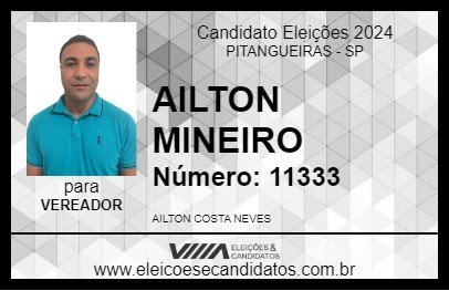 Candidato AILTON MINEIRO 2024 - PITANGUEIRAS - Eleições