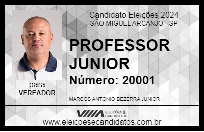 Candidato PROFESSOR JUNINHO 2024 - SÃO MIGUEL ARCANJO - Eleições