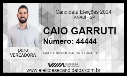 Candidato CAIO GARRUTI 2024 - TANABI - Eleições