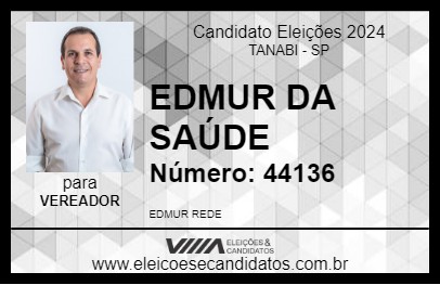 Candidato EDMUR DA SAÚDE 2024 - TANABI - Eleições