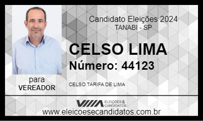 Candidato CELSO LIMA 2024 - TANABI - Eleições