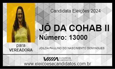 Candidato JÔ DA COHAB II 2024 - SÃO MIGUEL ARCANJO - Eleições