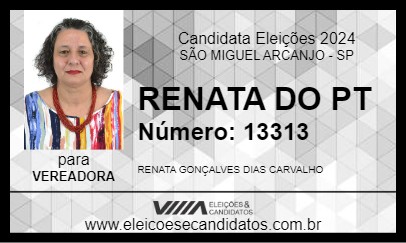 Candidato RENATA DO PT 2024 - SÃO MIGUEL ARCANJO - Eleições