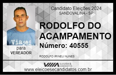 Candidato RODOLFO DO ACAMPAMENTO 2024 - SANDOVALINA - Eleições