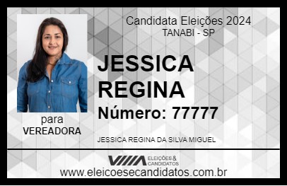 Candidato JESSICA REGINA 2024 - TANABI - Eleições