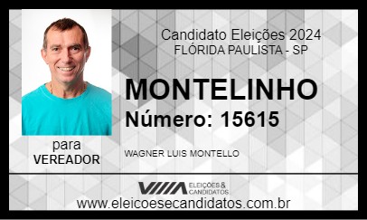 Candidato MONTELINHO 2024 - FLÓRIDA PAULISTA - Eleições