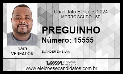 Candidato PREGUINHO 2024 - MORRO AGUDO - Eleições