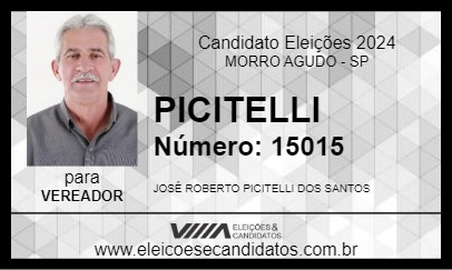 Candidato PICITELLI 2024 - MORRO AGUDO - Eleições