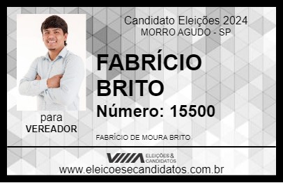 Candidato FABRÍCIO BRITO 2024 - MORRO AGUDO - Eleições