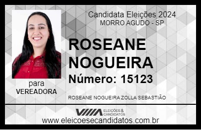 Candidato ROSEANE NOGUEIRA 2024 - MORRO AGUDO - Eleições